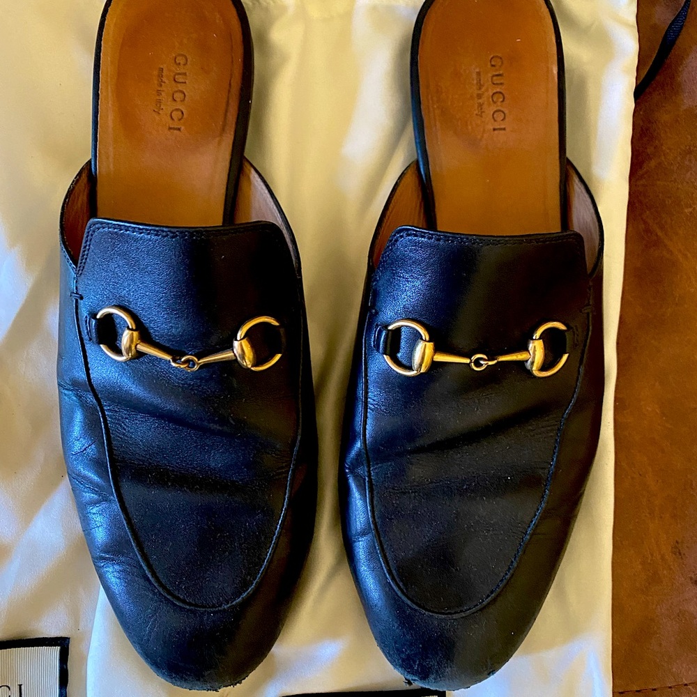 Gucci Princetown Black Slides/mules